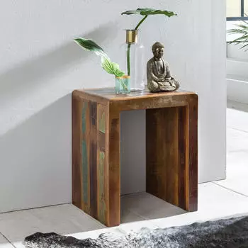 Finebuy KALKUTTA Beistelltisch Massivholz Mango 45x55x40cm (FB45302)