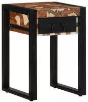 vidaXL Beistelltisch Mehrfarbig 35x35x50 cm Altholz Massiv