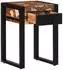 vidaXL Beistelltisch Mehrfarbig 35x35x50cm Altholz Massiv (4015944)