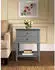 Dorel Home Franklin Beistelltisch 2 Schubladen, Grau (Franklin)