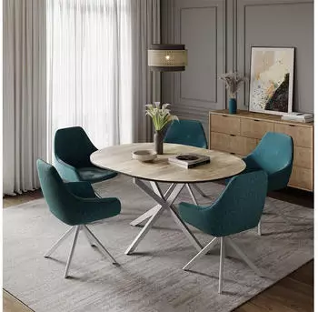 VICCO Esstisch Loyd 120x76.5cm eiche/grau