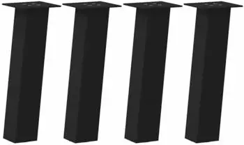 vidaXL Couchtischbeine 4 Stk., Stahl, Schwarz, 42cm (4012500)