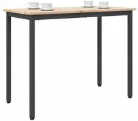 vidaXL Tisch Natur 100 x 50 x 77 cm Ingenieure Holz und Stahl