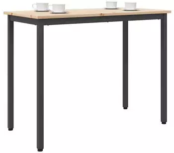 vidaXL Tisch Natur 100x50x77cm Ingenieurholz und Stahl (873794)