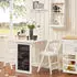 SoBuy Wandklapptisch mit Memo-Board MDF, weiß, 50x75x76cm (FWT20-W)