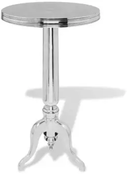 vidaXL Beistelltisch Rund Aluminium Silbern (243513)