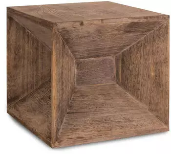 Homestyle4u Beistelltisch W&uuml;rfel Holz Braun (40x38x40cm)