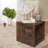 Homestyle4u Beistelltisch Würfel Holz Braun (40x38x40cm)
