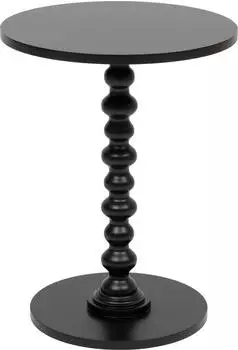 Atmosphera Alix Runder Beistelltisch Holz Schwarz 50x38x38cm