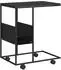 vidaXL Beistelltisch mit Rollen Schwarz 55x36x63,5cm Holzwerkstoff (343109)