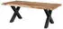 Massivmoebel24 Freeform 5 Baumkantentisch Sheesham 200x100x77cm natur X-Beine anthrazit (09-110-834-3114)