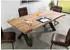 Massivmoebel24 Freeform 5 Baumkantentisch Sheesham 200x100x77cm natur X-Beine anthrazit (09-110-834-3114)
