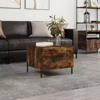 vidaXL Couchtisch Hochglanz-Wei&szlig; 50x50x40 cm Holzwerkstoff