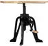 vidaXL Beistelltisch Mangoholz & Gusseisen 60×(46-63)cm