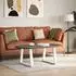 vidaXL Couchtischbeine V-Form 2 Stück, Stahl, Weiß, 70x(42-43,3)cm (4012557)