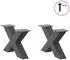 vidaXL Couchtischbeine X-Form Anthrazit 60x(30-31)cm Stahl, 2 Stk. (4012942)