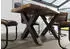 Massivmoebel24 Freeform 5 Baumkantentisch Massivholz Mango 140x90x77cm, X-Beine anthrazit (09-104-844-9211)