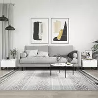 vidaXL Couchtische 2 Stk. Hochglanz-Wei&szlig; 50x46x35 cm Holzwerkstoff
