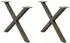 vidaXL Couchtischbeine X-Form 2 Stk. Naturstahl 70x(42-43)cm (4012907)