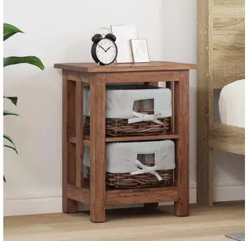 vidaXL Beistelltisch Braun Massivholz Mahagoni 38x28x50cm (42012406)