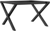 vidaXL Couchtisch-Gestell in X-Form 50x40x38 cm Stahl