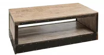 Massivmoebel24 Heavy Industry #264 Couchtisch Mango 112x61x43cm braun lackiert (09-200-677-0264)