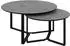 Hela MASSA CT Couchtisch 2er-Set, Melamin Betonoptik dunkel/Schwarz