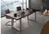 Massivmoebel24 Freeform 5 Baumkantentisch Akazie 200x100x77cm braun lackiert, U-Beine silber matt (09-110-824-1904)