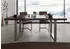 Massivmoebel24 Freeform 5 Baumkantentisch Akazie 200x100x77cm braun lackiert, U-Beine silber matt (09-110-824-1904)