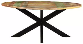 vidaXL Esstisch Rund Altholz Massiv 175x75cm (321685)