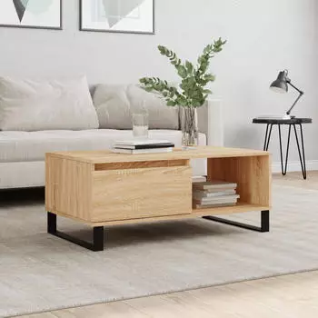 vidaXL Couchtisch Rauchige Eiche 90x50x36,5cm Holzwerkstoff (830577)