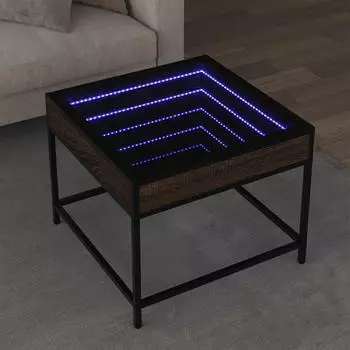 vidaXL Couchtisch mit Infinity-LED Grau Sonoma 90x50x41cm (847690)
