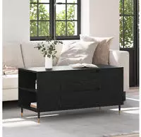 vidaXL Couchtisch Schwarz Eichen-Optik 102 x 44,5 x 50 cm