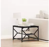 vidaXL Couchtisch Schwarz Eichen-Optik 51 x 50 x 40 cm
