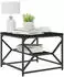 vidaXL Couchtisch Schwarzeiche Holzwerkstoff & Stahl, 51x50x40cm (868231)