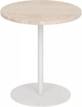 Atmosphera Celen Beistelltisch Travertin Weiß 40x45cm