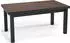 WFL GROUP Gemini Esstisch ausziehbar, Kastanienfarben, schwarze Holzbeine, 170–250cm (Arvadonna Chestnut)