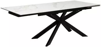 Atmosphera Esstisch "Boot" ausziehbar, Weiß Marmoroptik, Glas/Keramik, 160x90cm