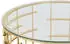 SalesFever Couchtisch Metall/Sicherheitsglas Gold/Klar Ø90cm H42cm (371510)
