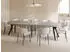 WFL GROUP Twixy Esstisch rund ausziehbar grauer Beton schwarze Holzbeine 100–300cm (48780702-09)