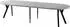 WFL GROUP Twixy Esstisch rund ausziehbar grauer Beton schwarze Holzbeine 100–300cm (48780702-09)
