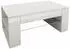 ML-Design Couchtisch Hochglanz Weiß mit Glasablage und 4 Seitenfächern, 100x42x60cm (490001160)