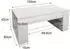 ML-Design Couchtisch Hochglanz Weiß mit Glasablage und 4 Seitenfächern, 100x42x60cm (490001160)