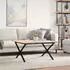vidaXL Couchtisch X-Gestell 90x90x45cm Massivholz Kiefer und Stahl (3282687)