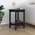 vidaXL Couchtisch Rund Ø55x60cm Massivholz Kiefer, Schwarz (822356)