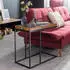 Finebuy Tabletttisch Sheesham Massivholz Metallgestell 69x65x34cm (FB51465)