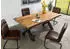 Massivmoebel24 Freeform 5 Baumkantentisch Mangoholz massiv 180x90cm X-Beine anthrazit (09-108-844-9113)