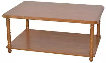 Moebel Direkt Online Martha Couchtisch Massivholz Eiche-Nachbildung gedrechselte Beine 89x40x58cm