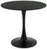Idimex Loire Esstisch rund Ø80cm, MDF lackiert, Schwarz, Tulpenfuß