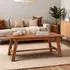 Idimex LUZERNA Couchtisch rechteckig Massivholz Dunkelbraun 110x45cm